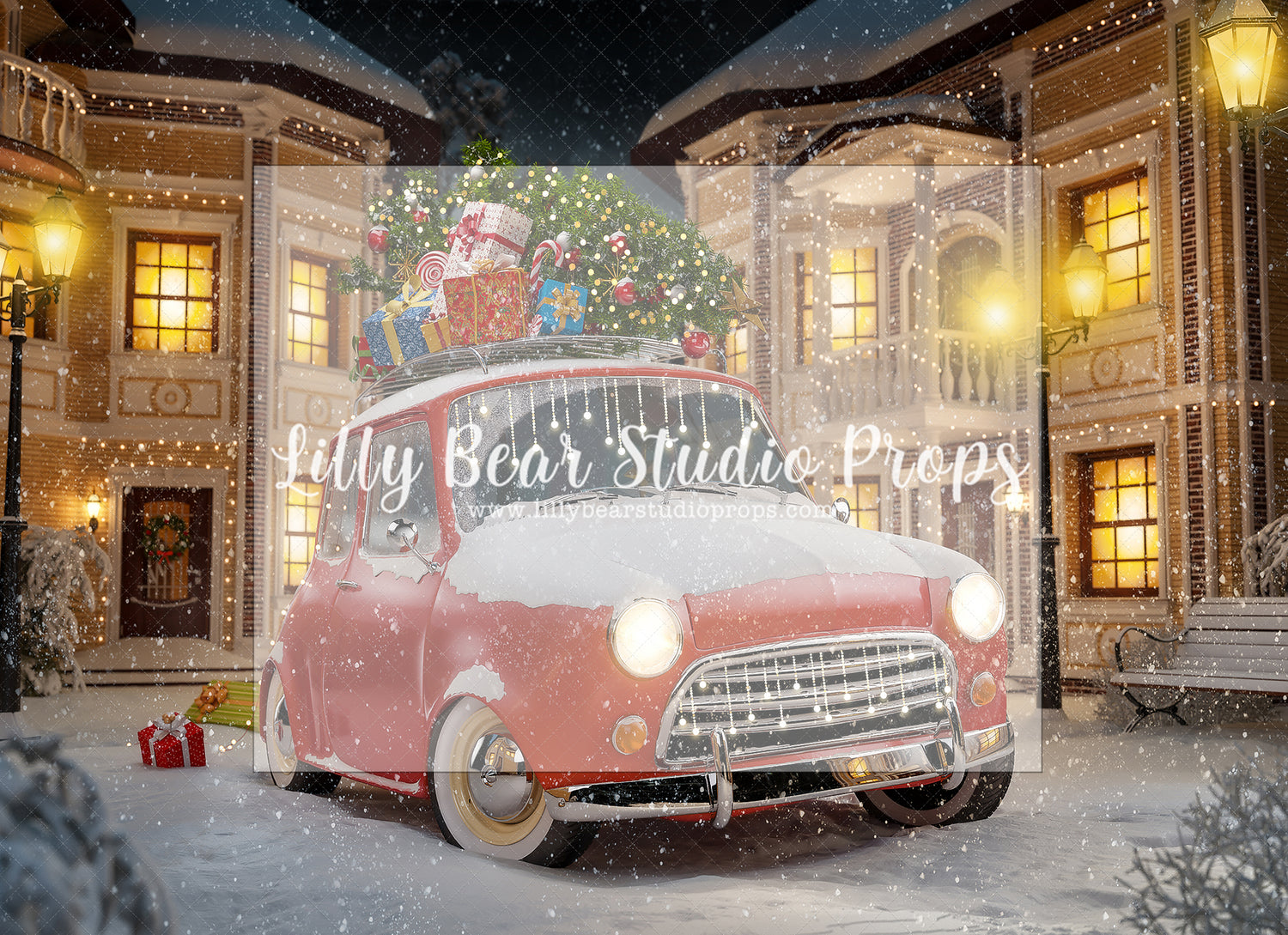 Tree Delivery - Lilly Bear Studio Props, christmas, Cozy, Decorated, Festive, Giving, Holiday, Holy, Hopeful, Joyful, Merry, Peaceful, Peacful, Red & Green, Seasonal, Winter, Xmas, Yuletide