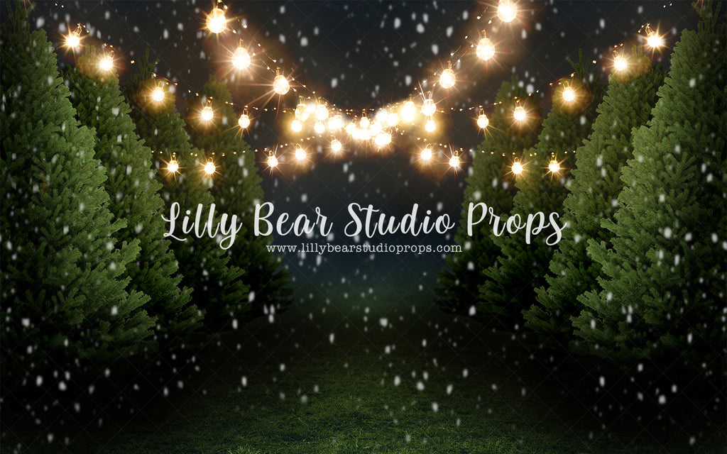 Snowy Tree Farm by Jessica Ruth Photography sold by Lilly Bear Studio Props, christmas - christmas snow - christmas tre