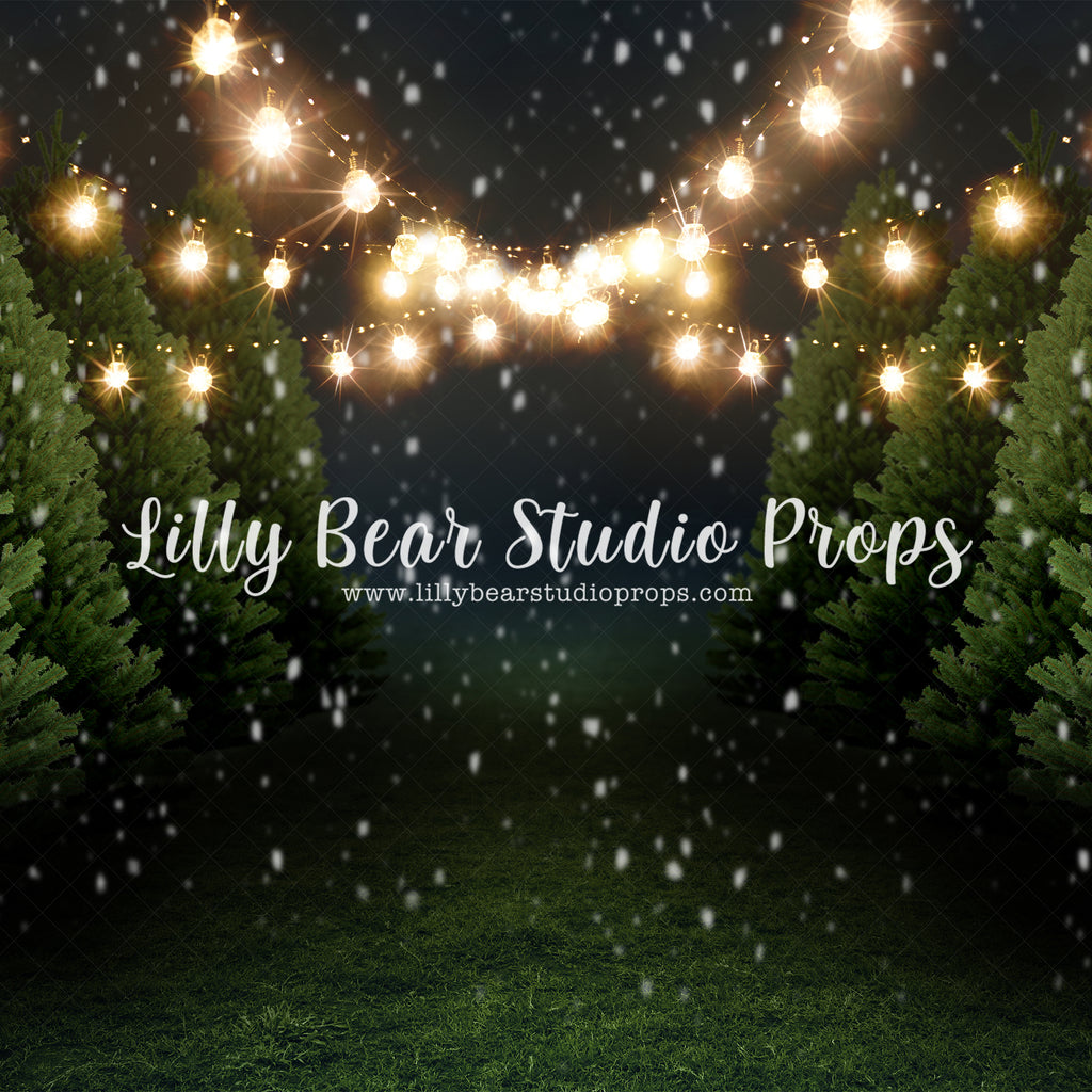 Snowy Tree Farm by Jessica Ruth Photography sold by Lilly Bear Studio Props, christmas - christmas snow - christmas tre