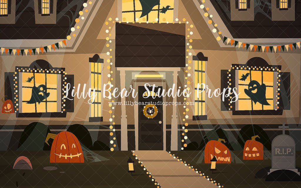 Trick or Treat House by Lilly Bear Studio Props sold by Lilly Bear Studio Props, boy pumpkin - candles - carved pumpkin