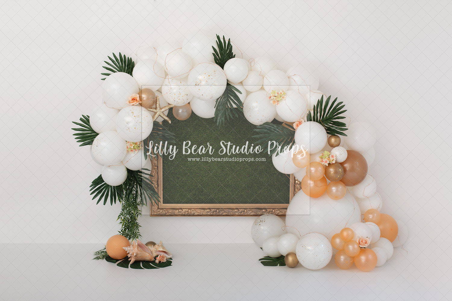 Tropical Balloon Arch & Gold Frame