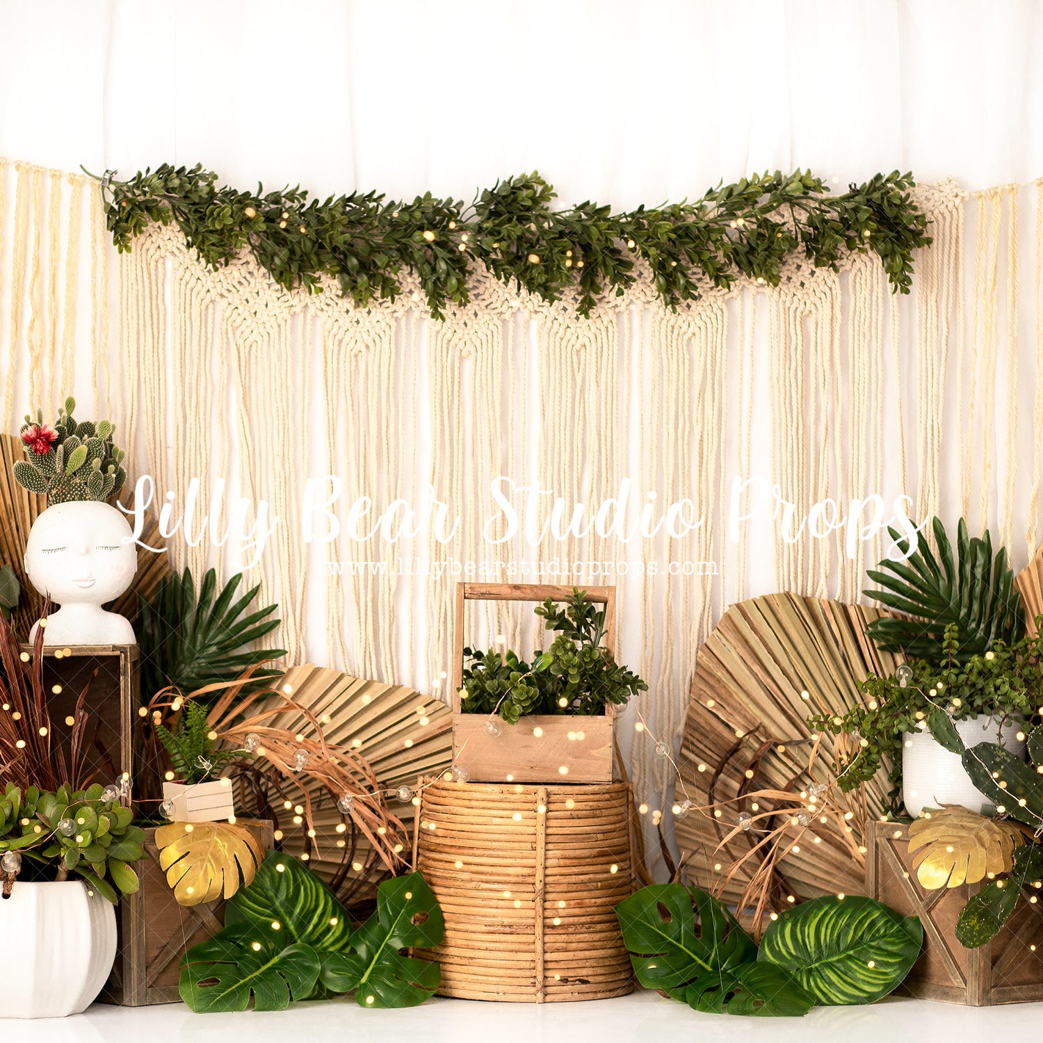 Tropicana by Brittany Ebany & Co. sold by Lilly Bear Studio Props, bamboo - boho - FABRICS - greenery - greenhouse - is