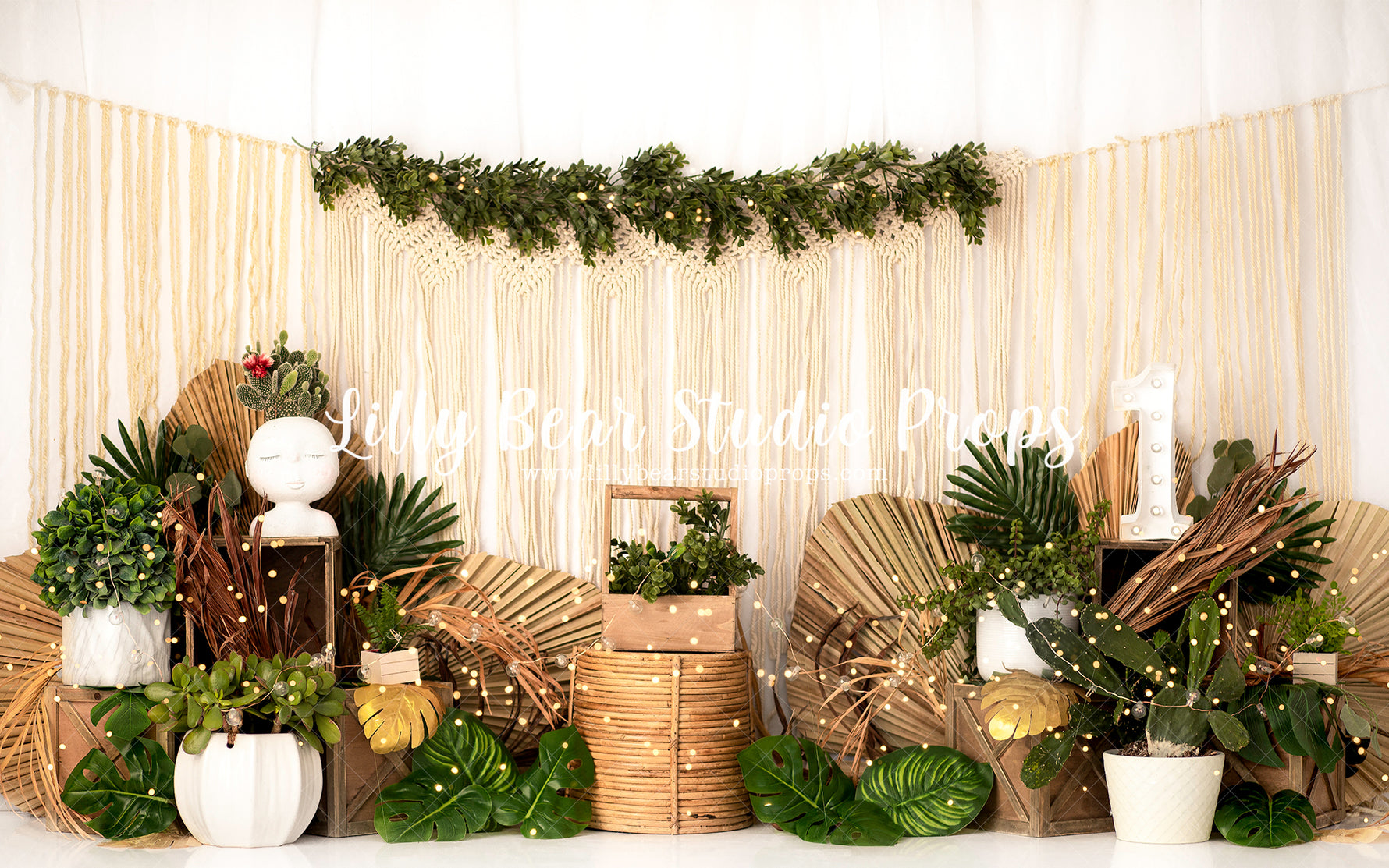 Tropicana by Brittany Ebany & Co. sold by Lilly Bear Studio Props, bamboo - boho - FABRICS - greenery - greenhouse - is