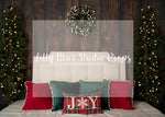 Tuffed Joy Bed - Lilly Bear Studio Props, christmas, Cozy, Decorated, Festive, Giving, Holiday, Holy, Hopeful, Joyful, Merry, Peaceful, Peacful, Red & Green, Seasonal, Winter, Xmas, Yuletide