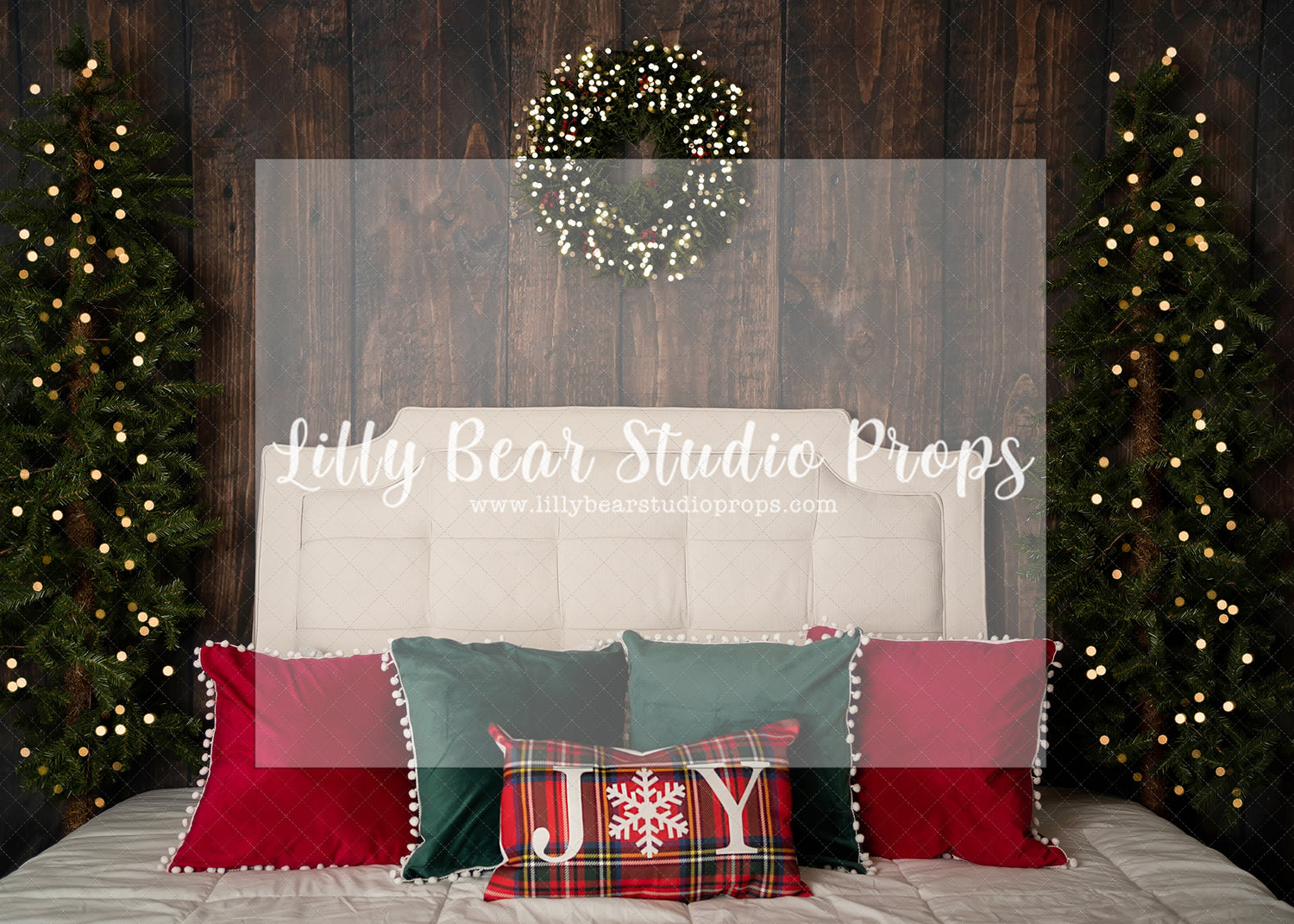 Tuffed Joy Bed - Lilly Bear Studio Props, christmas, Cozy, Decorated, Festive, Giving, Holiday, Holy, Hopeful, Joyful, Merry, Peaceful, Peacful, Red & Green, Seasonal, Winter, Xmas, Yuletide