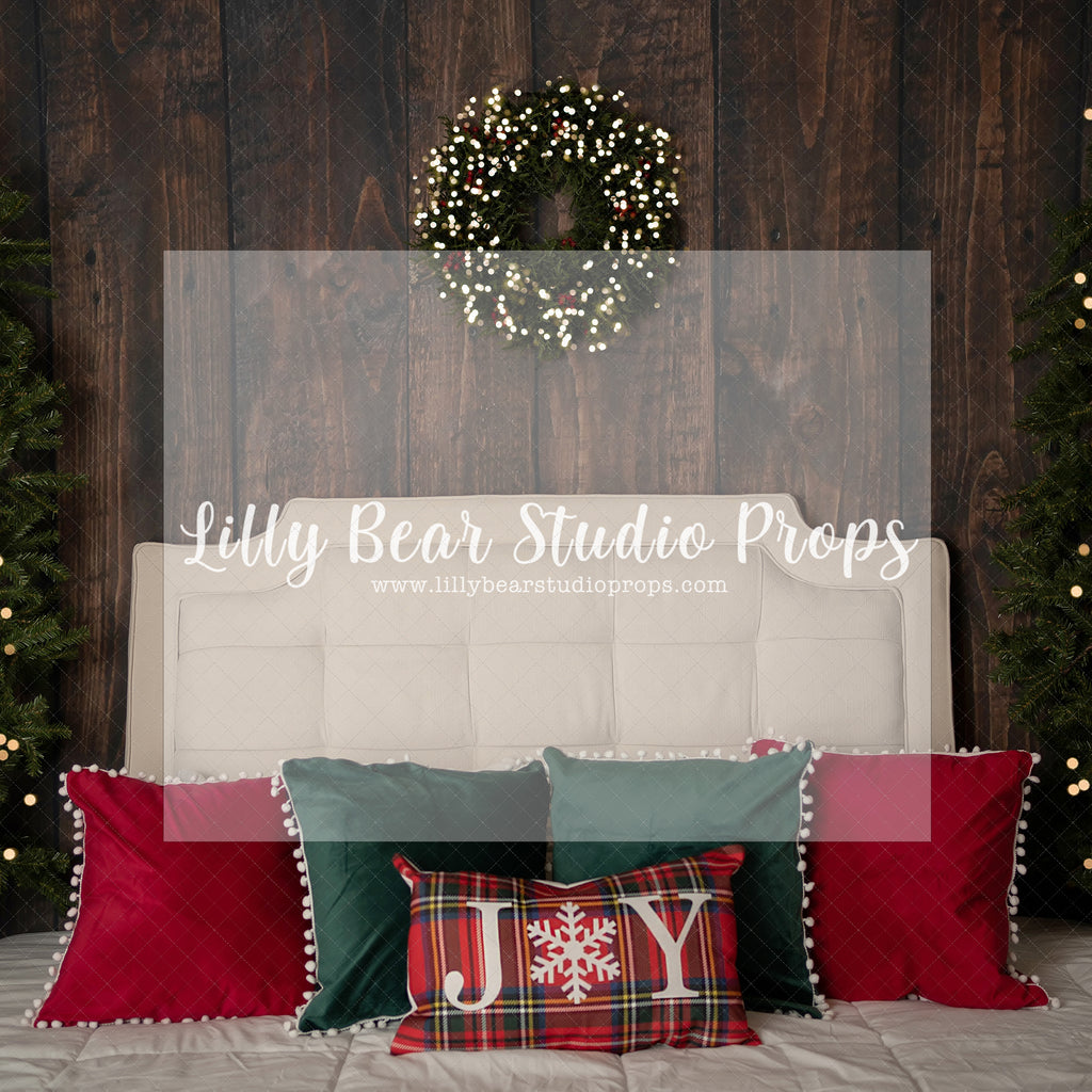 Tuffed Joy Bed - Lilly Bear Studio Props, christmas, Cozy, Decorated, Festive, Giving, Holiday, Holy, Hopeful, Joyful, Merry, Peaceful, Peacful, Red & Green, Seasonal, Winter, Xmas, Yuletide