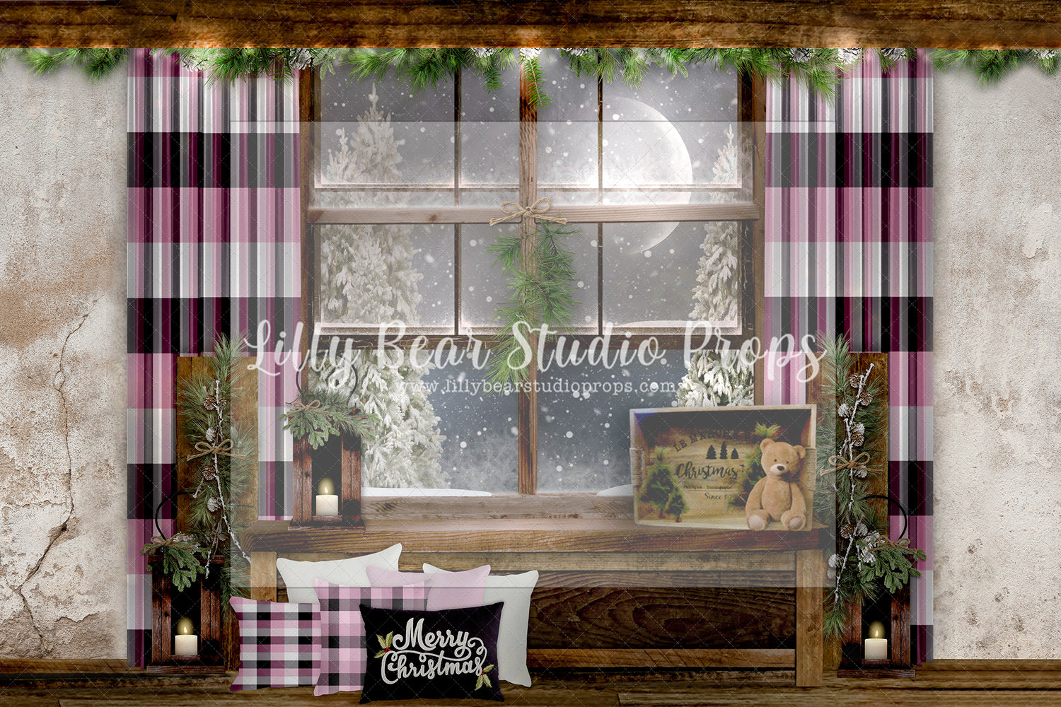Tuscan Pink Loft - Lilly Bear Studio Props, boho christmas fireplace, candles, candy cane, christmas, christmas fireplace, christmas snow, christmas train, christmas tree farm, Cozy, Decorated, Fabric, FABRICS, Festive, fireplace, Giving, Holiday, Holy, Hopeful, Joyful, lollipops, Merry, Peaceful, Peacful, Red & Green, santa, santa candy cane, Seasonal, train tracks, tree farm, white fireplace, winter, wreath, Xmas, Yuletide