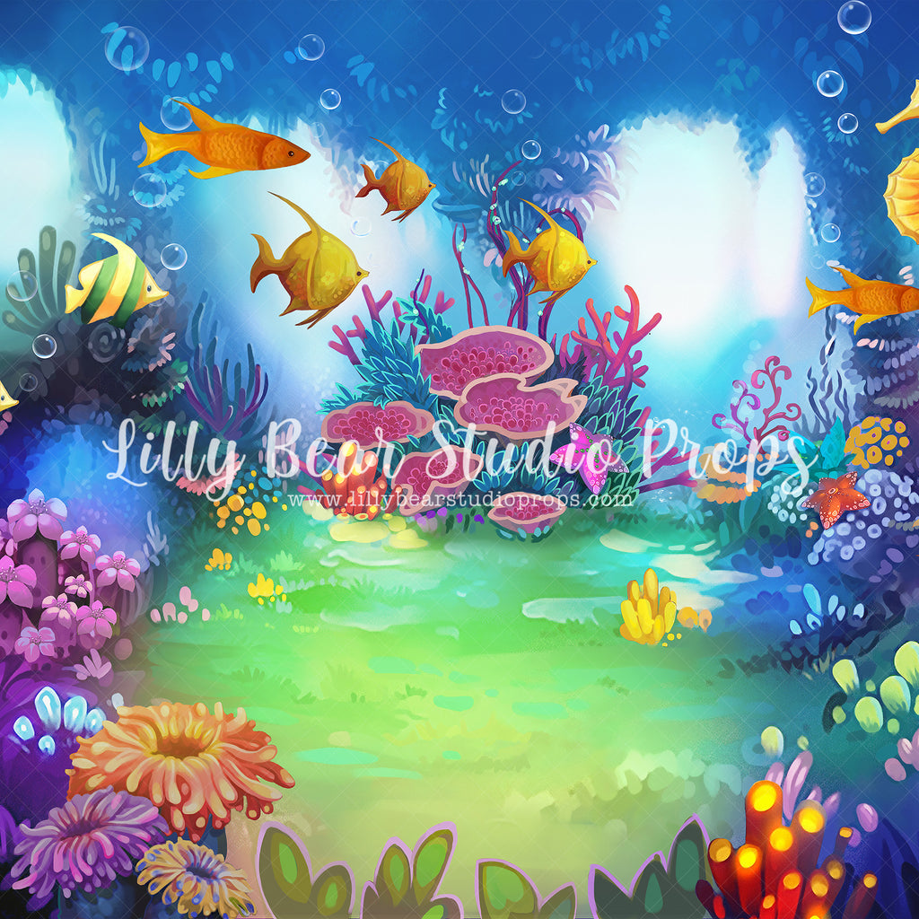 Under the Sea by Lilly Bear Studio Props sold by Lilly Bear Studio Props, baby shark - coral reef - FABRICS - fish - li