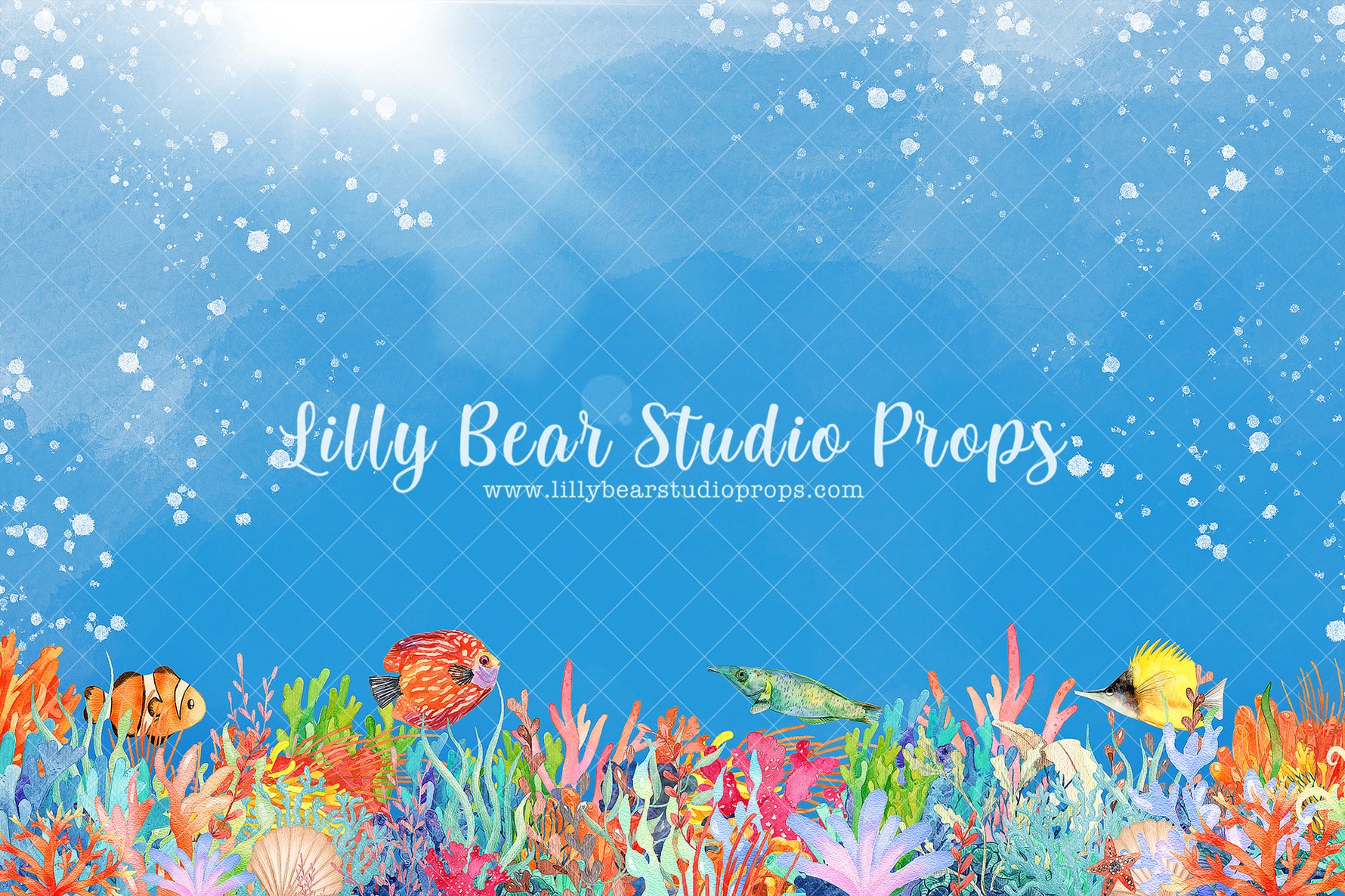 Under The Tropical Sea - Lilly Bear Studio Props, creatures, fish, octopus, sea, sea shell, sea turtle, sea weed, sea world, seashell, under the ocean, under the sea, under water, undersea, underwater, underwater bubbles, water
