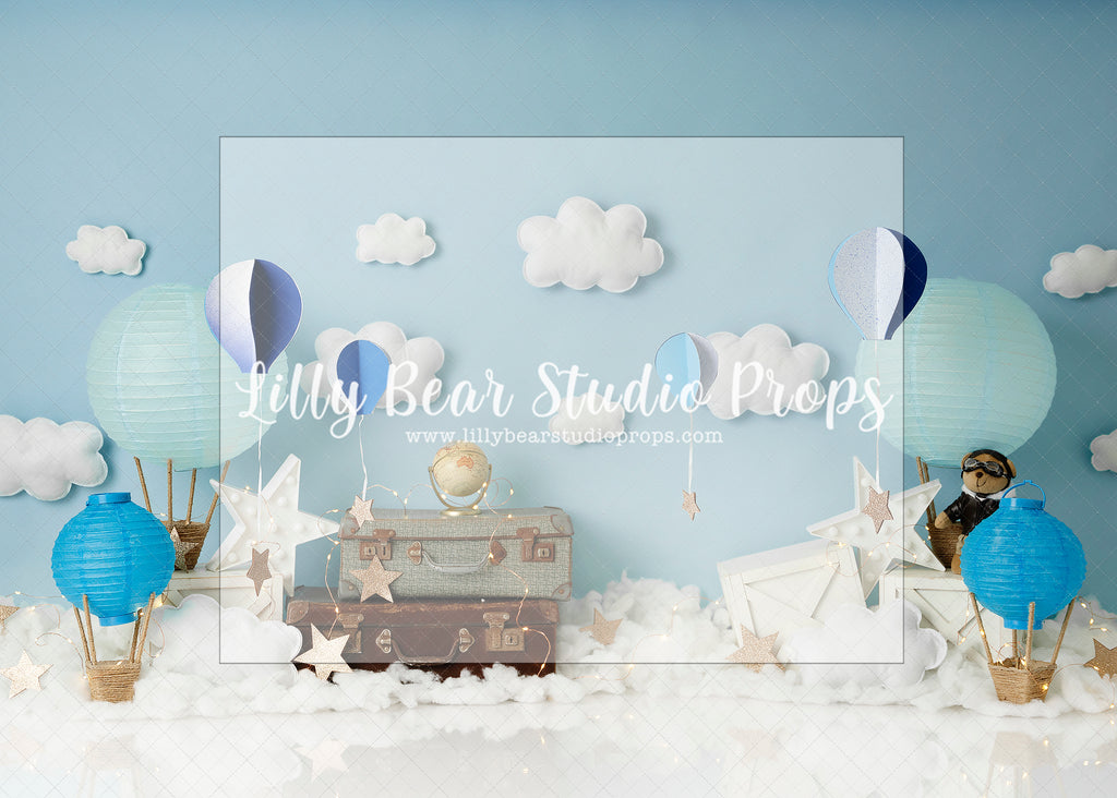 Up Up and Away Away - Lilly Bear Studio Props, air balloons, balloons, clouds, colourful clouds, cotton clouds, floating clouds, hot air balloon, hot air balloon rainbow, hot air balloons, hot airballoon, pink hot air balloon