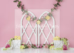 Veronica's Yellow & Pink Blooms - Lilly Bear Studio Props, blush flowers, boho spring, boho teepee, FABRICS, flower garden, flower window, flowers, spring, spring flowers, spring garden, spring window, teepee, teepee tent