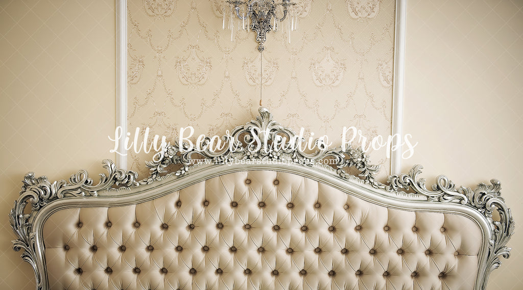 Victoria’s chambers by Lilly Bear Studio Props sold by Lilly Bear Studio Props, bed - boho - chandelier - crystal chand