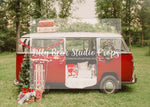 Vintage Christmas Bus - Lilly Bear Studio Props, christmas, Cozy, Decorated, Festive, Giving, Holiday, Holy, Hopeful, Joyful, Merry, Peaceful, Peacful, Red & Green, Seasonal, Winter, Xmas, Yuletide