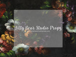 Fine Art Vintage Floral - 48x36" Wrinkle Free Fabric - TESTER - Lilly Bear Studio Props, fine art, floral, girls, hand painted