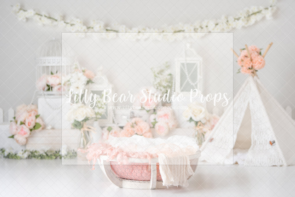 Vintage Floral - Digital Backdrop - Lilly Bear Studio Props, digital, floral digital backdrop, newborn digital backdrop, pastel, vintage floral