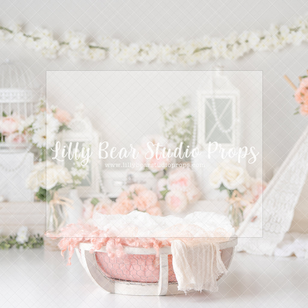 Vintage Floral - Digital Backdrop - Lilly Bear Studio Props, digital, floral digital backdrop, newborn digital backdrop, pastel, vintage floral