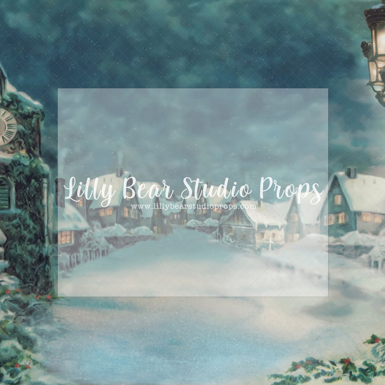 Vintage Holiday Village - Lilly Bear Studio Props, christmas, Cozy, Decorated, Festive, Giving, Holiday, Holy, Hopeful, Joyful, Merry, Peaceful, Peacful, Red & Green, Seasonal, Winter, Xmas, Yuletide