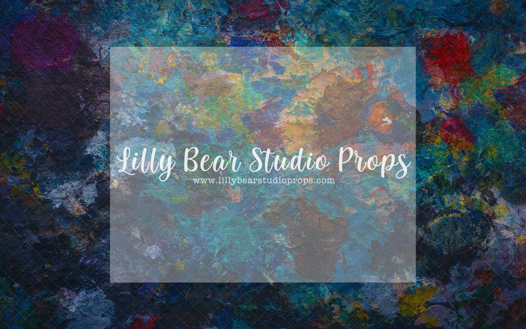 Vintage Palette - Lilly Bear Studio Props, fine art, floral, girls, hand painted, paint, paint palette, vintage paint palette