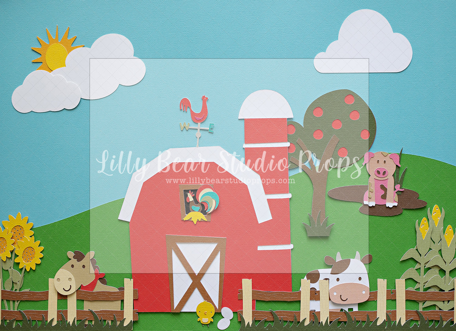 Visit The Barn by Angelica Knowland - Lilly Bear Studio Props, animal farm, barn, cow, cow barn, cows, FABRICS, fall farm, farm, farm animals, farm field, farm fresh, farm girl, farmer, farmer girl, farmers market, farmhouse, farmhouse chic, pig, piggy, piglet, pumpkin farm, red barn, red barn wood, roaster