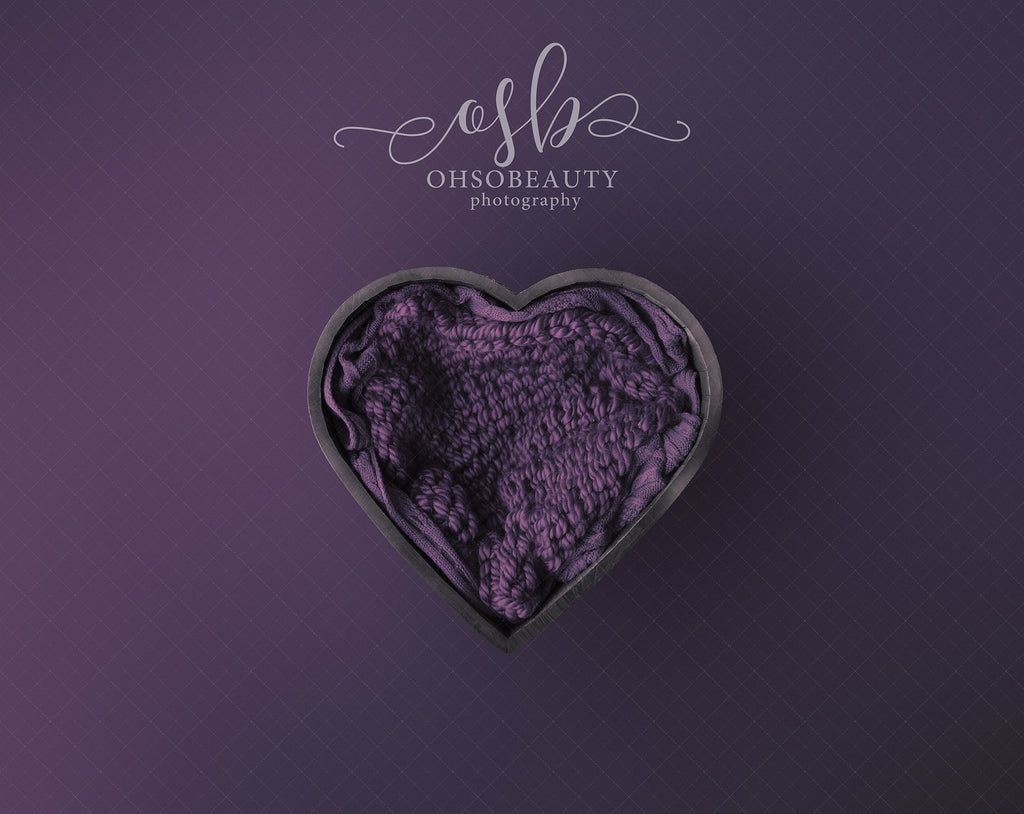 Light Purple Heart Digital Backdrop - Lilly Bear Studio Props, digital backdrop, heart, heart bowl, purple heart