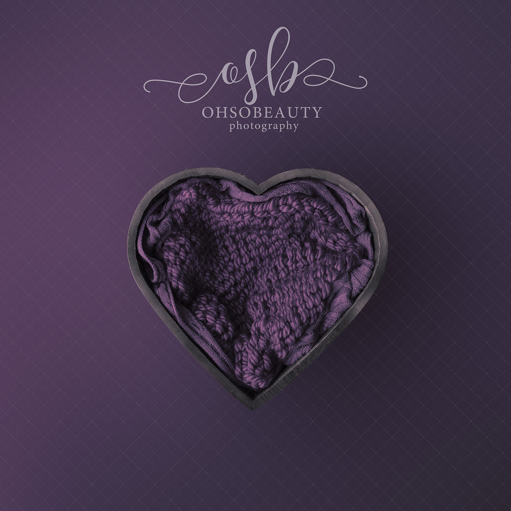 Light Purple Heart Digital Backdrop - Lilly Bear Studio Props, digital backdrop, heart, heart bowl, purple heart