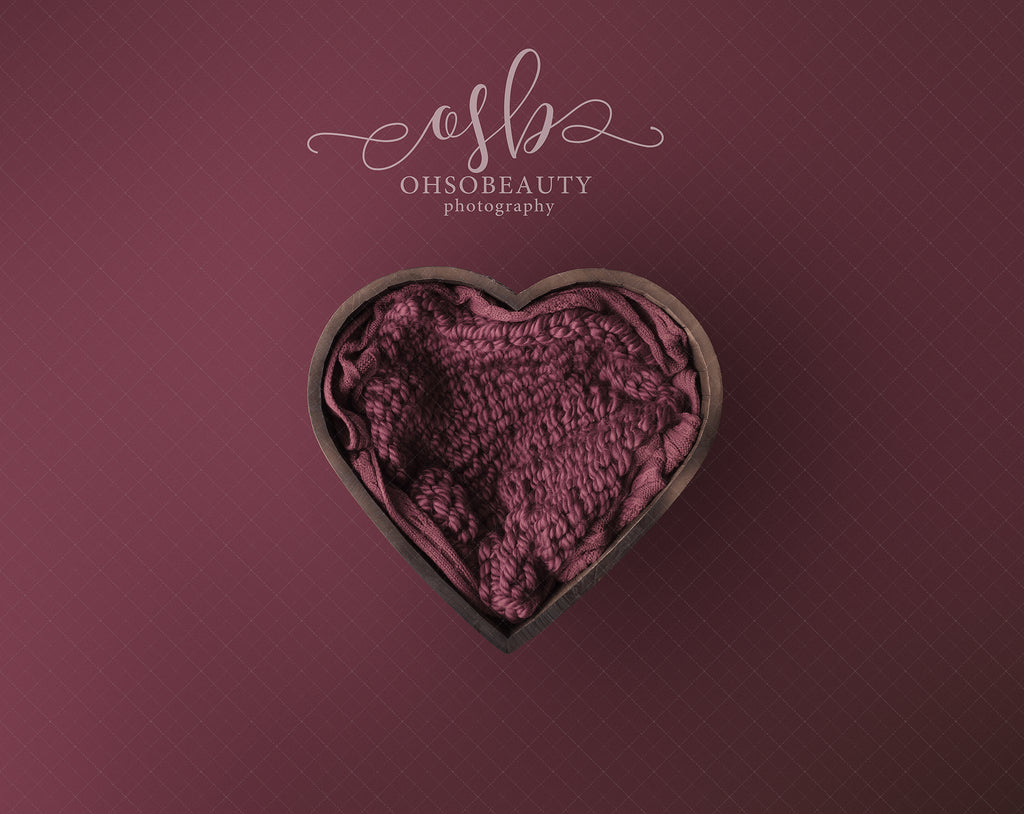 Pink Heart Digital Backdrop - Lilly Bear Studio Props, digital backdrop, heart bowl, pink