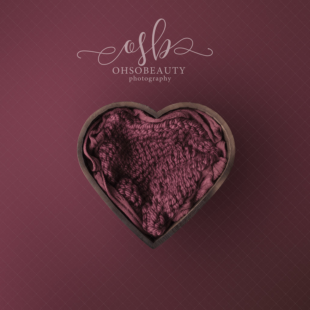 Pink Heart Digital Backdrop - Lilly Bear Studio Props, digital backdrop, heart bowl, pink