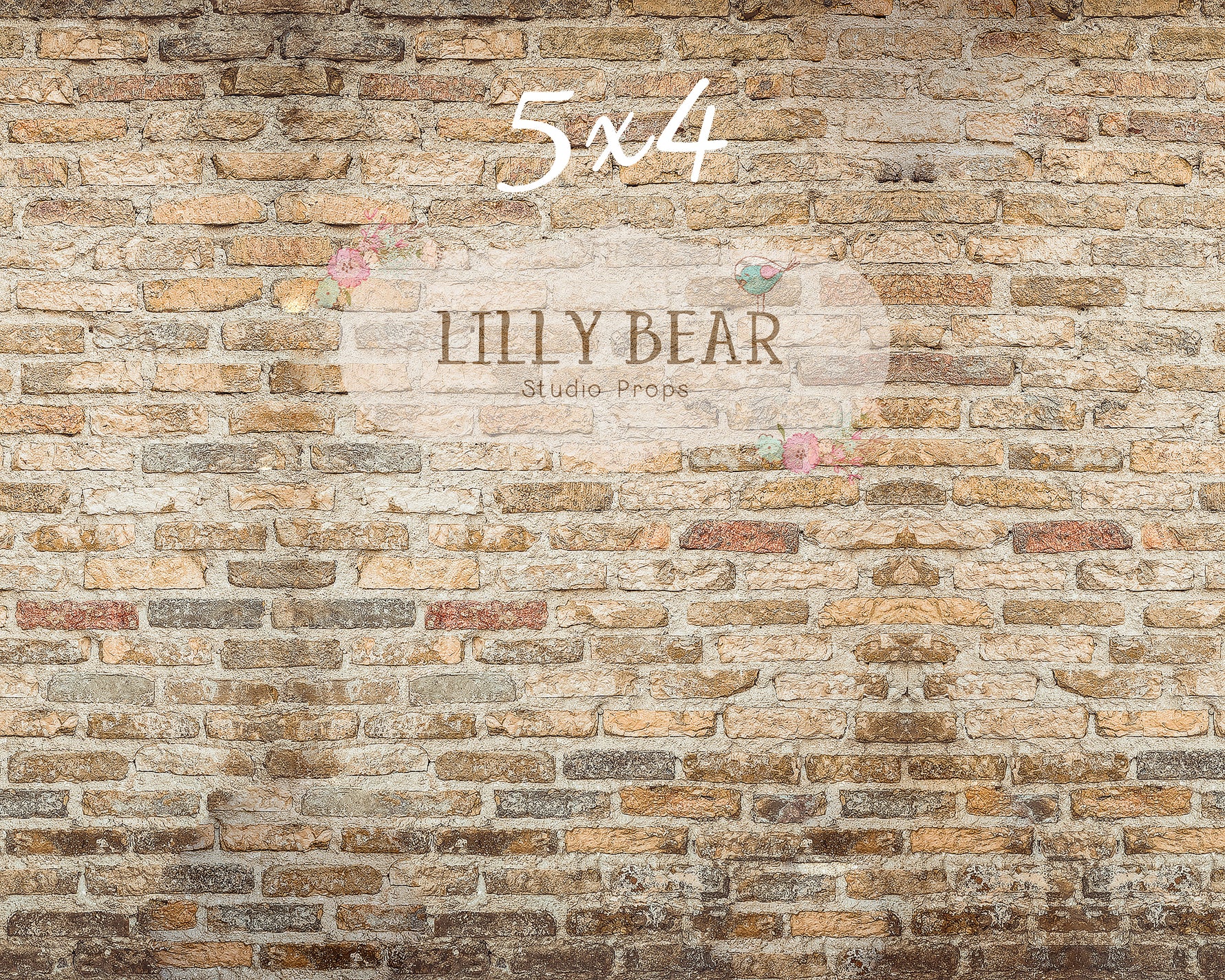 Warm Brick Wall by Lilly Bear Studio Props sold by Lilly Bear Studio Props, brick - wall - warm - warm brick