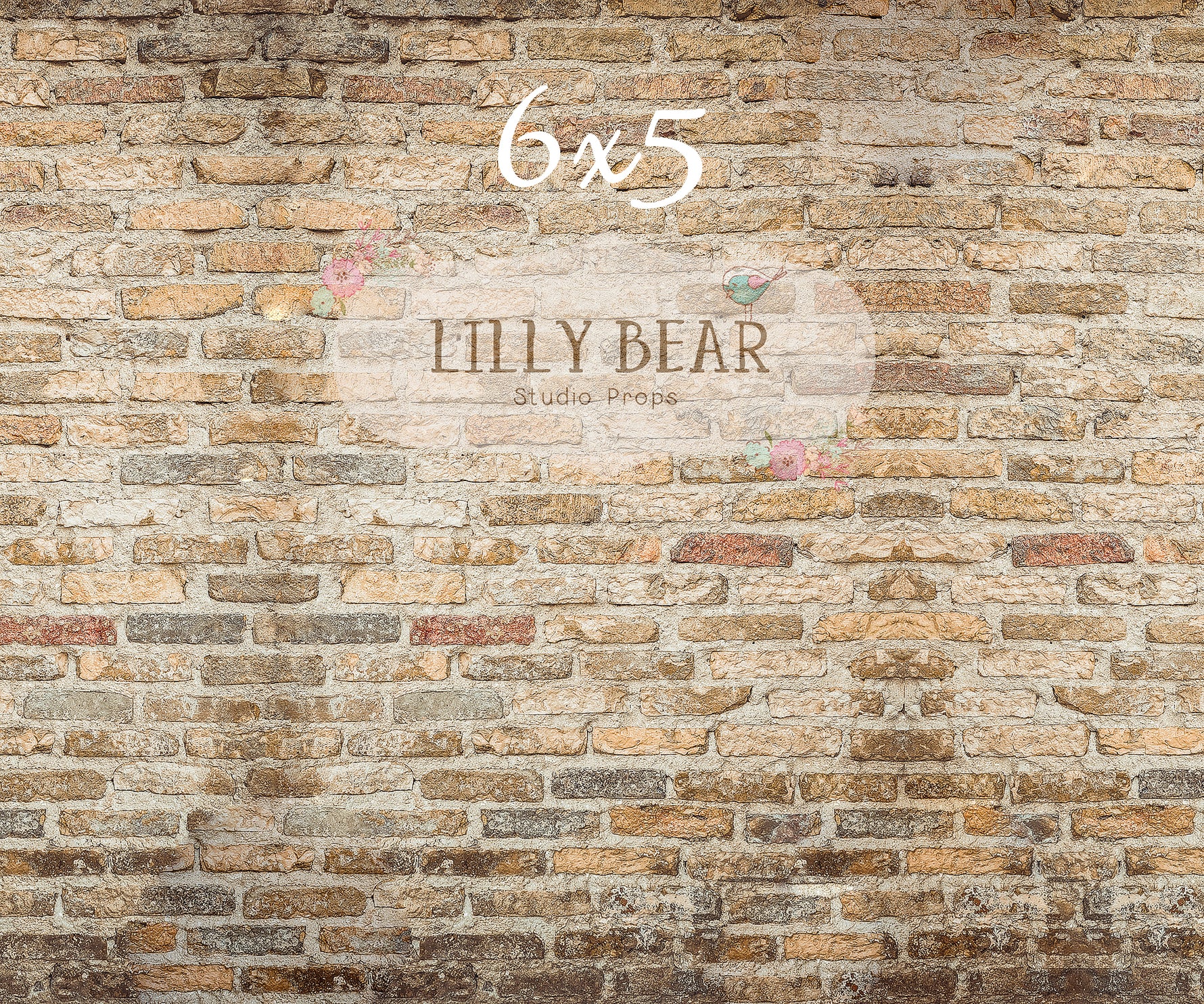 Warm Brick Wall by Lilly Bear Studio Props sold by Lilly Bear Studio Props, brick - wall - warm - warm brick