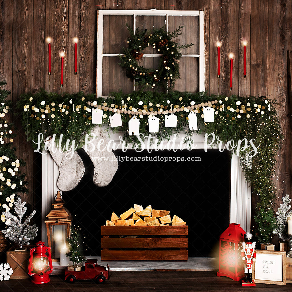 Warm & Cozy Christmas Mantle by Brittany Ebany & Co. sold by Lilly Bear Studio Props, candles - christmas - christmas c