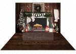 Warm & Cozy Christmas Combo - Lilly Bear Studio Props, black fireplace, bohemian christmas, bohemian fireplace, bohemian mantel, boho, boho christmas, boho holiday, boho mantel, christmas, christmas mantel, christmas village, evergreen trees, evergreens, Fabric, fireplace, holiday, holiday christmas, mantel, Pampas, pine trees, white christmas, white holiday, Wrinkle Free Fabric