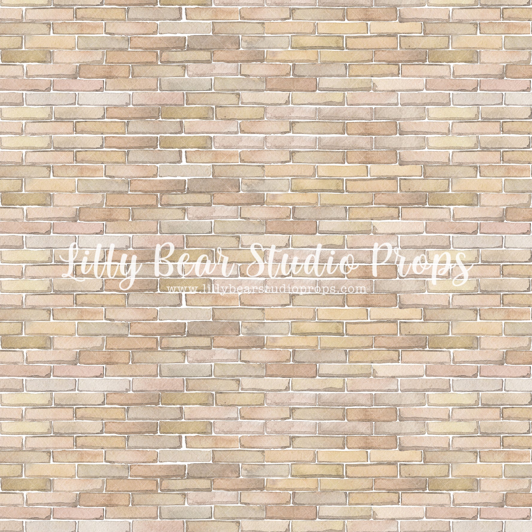 Watercolour Brick Floor - Lilly Bear Studio Props, FABRICS, FLOORS, mat floors