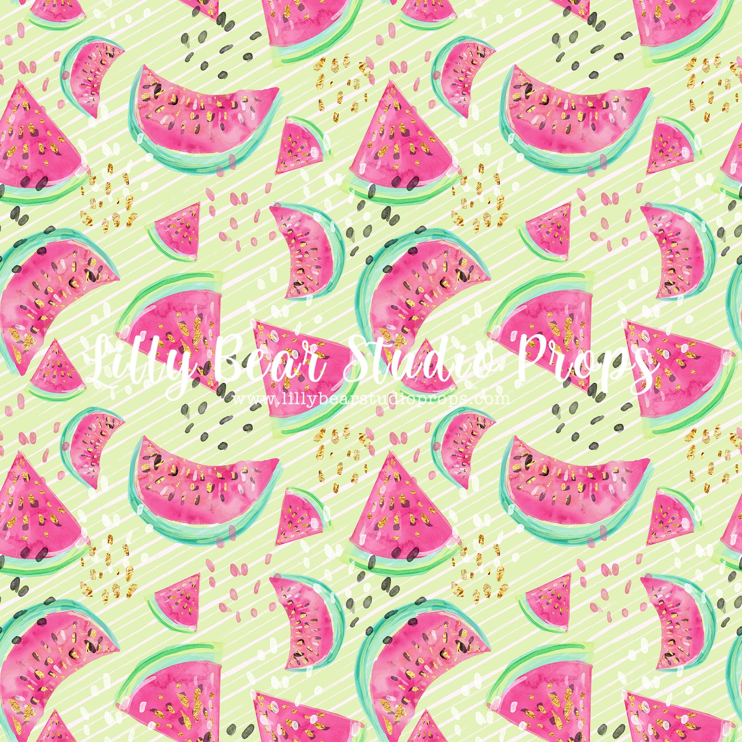 Summer Melon by Lilly Bear Studio Props sold by Lilly Bear Studio Props, birthday - cake smash - FABRICS - melon - star