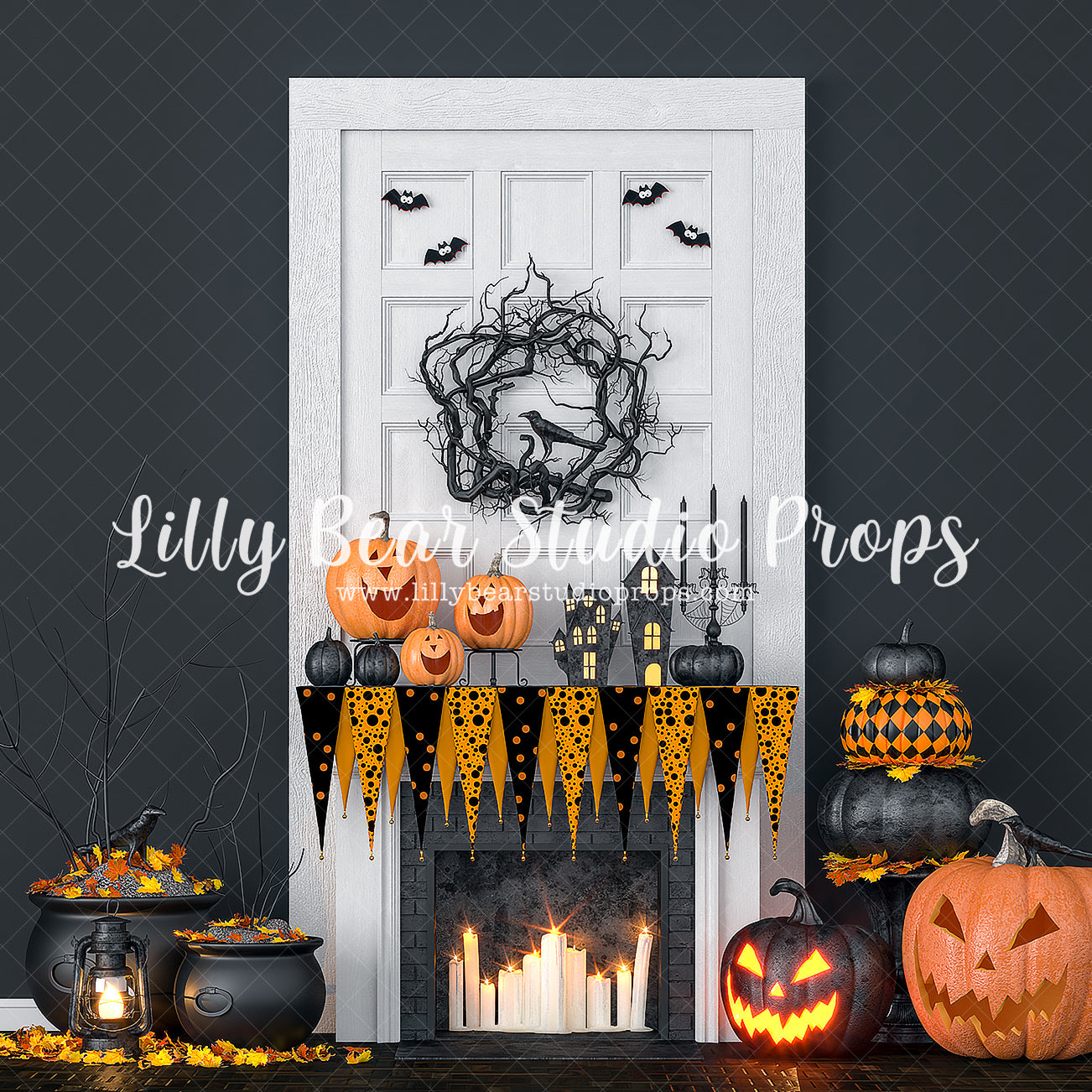 Witchful Thinking by Lilly Bear Studio Props sold by Lilly Bear Studio Props, bat - bats - black and white - black oran