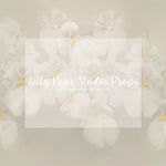 White Flowers - Lilly Bear Studio Props, fine art, floral, girls, hand painted