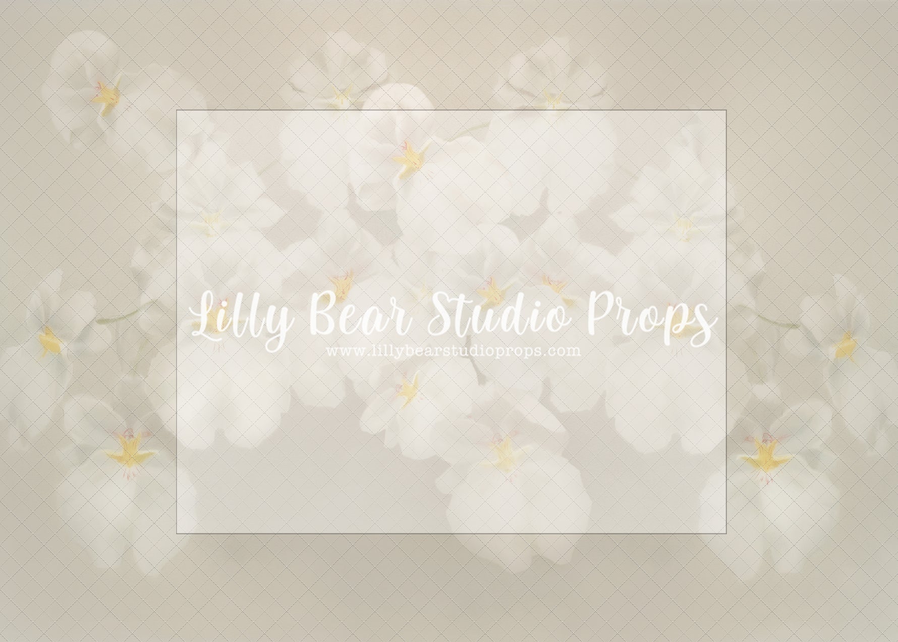 White Flowers - Lilly Bear Studio Props, fine art, floral, girls, hand painted