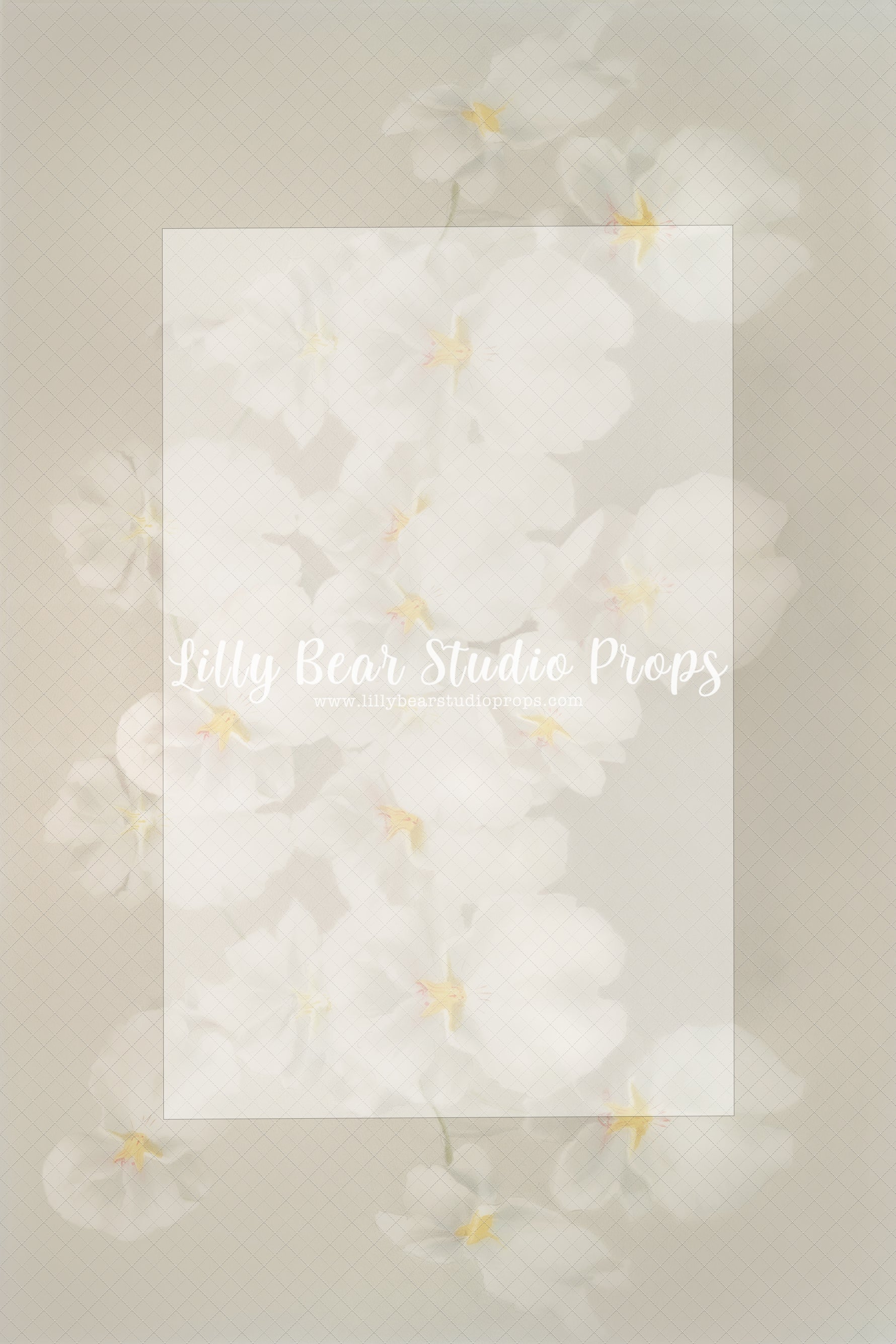 White Flowers - Lilly Bear Studio Props, fine art, floral, girls, hand painted