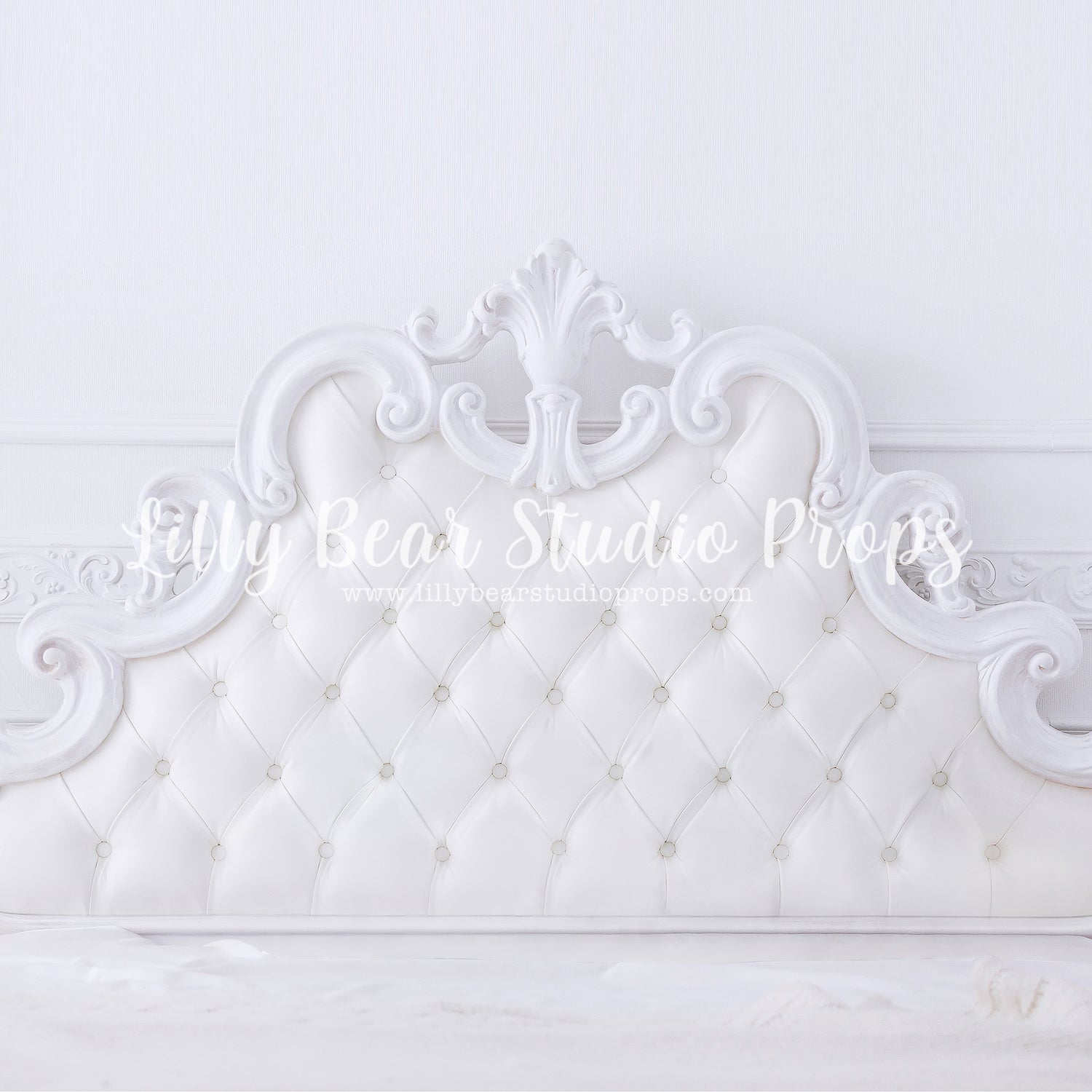 White Headboard by Lilly Bear Studio Props sold by Lilly Bear Studio Props, FABRICS - headboard - vintage - vintage hea