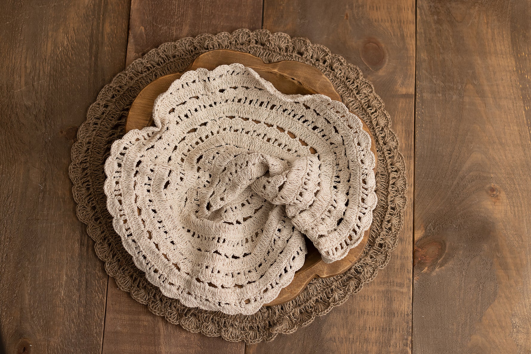 Light Round Macrame Layer - Lilly Bear Studio Props, jute, layers, macrame, props, stuffer