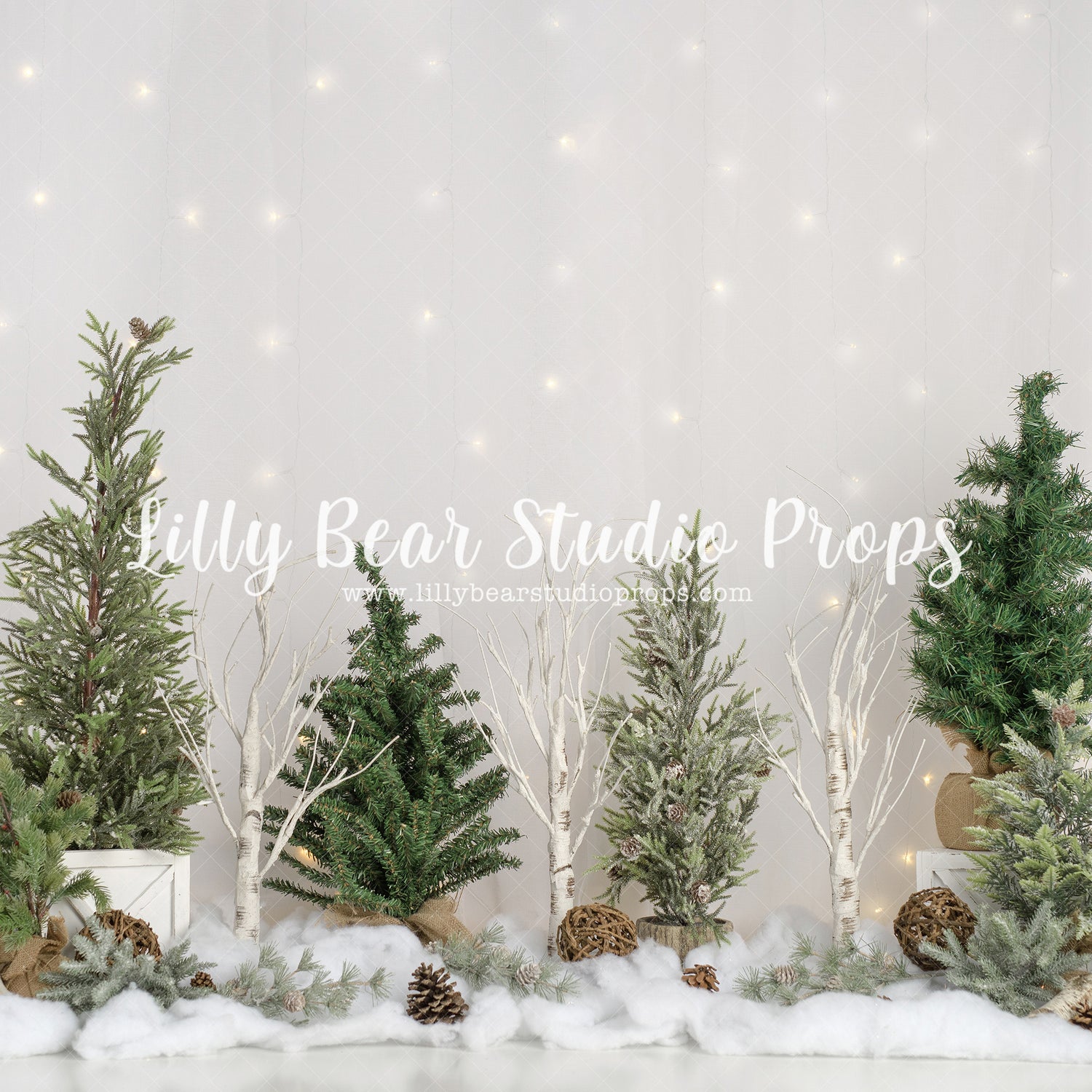 White Winter Forest - Lilly Bear Studio Props, animal, animals, baby animal, baby deer, bear, birthday, bunny, cake smash, deer, deer one, deers, easter, FABRICS, floral, flower deer, forest, forest animals, forest friends, fox, foxing around, foxy, girl, green forest, moss, mushrooms, owl, pine cone, pinecone, racoon, spring, winter, winter forest, winter woodland, wood log, wood logs, woodland, woodland forest, woodland friends