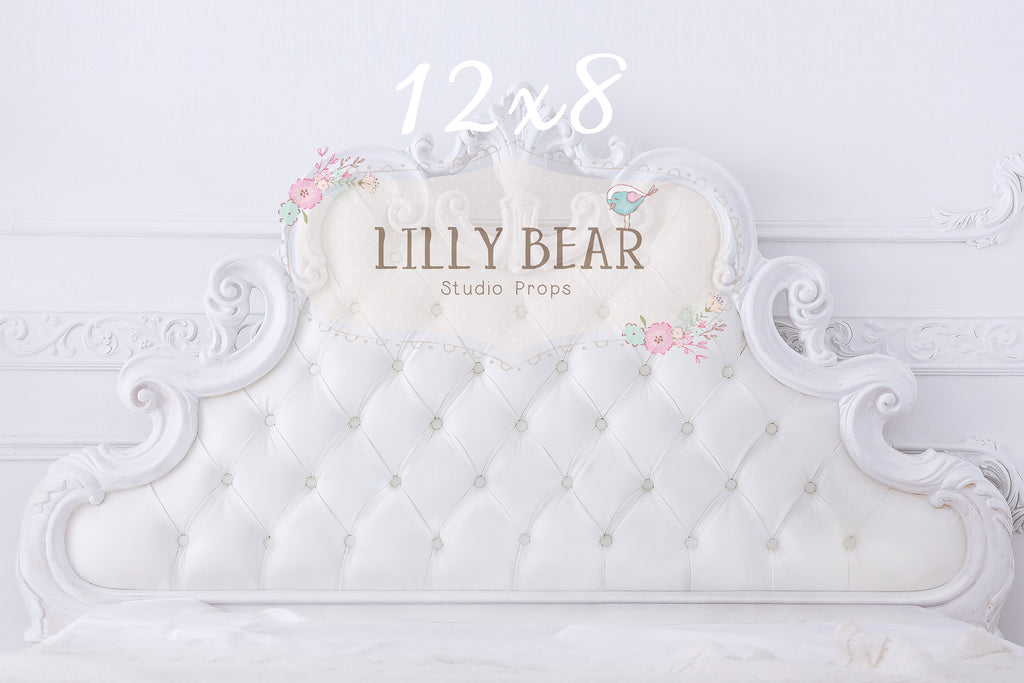 White Headboard by Lilly Bear Studio Props sold by Lilly Bear Studio Props, FABRICS - headboard - vintage - vintage hea