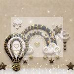 Wild Rainbow - Lilly Bear Studio Props, clouds, Fabric, FABRICS, floral, floral pattern, floral sweep, florals, hot air balloon, hot air balloon rainbow, hot air balloons, spring floral, star, stars, stars clouds, vintage floral