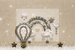 Wild Rainbow - Lilly Bear Studio Props, clouds, Fabric, FABRICS, floral, floral pattern, floral sweep, florals, hot air balloon, hot air balloon rainbow, hot air balloons, spring floral, star, stars, stars clouds, vintage floral