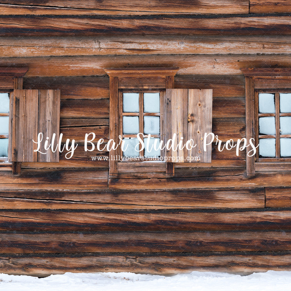 Winter Log Cabin by Lilly Bear Studio Props sold by Lilly Bear Studio Props, christmas - holiday - winter