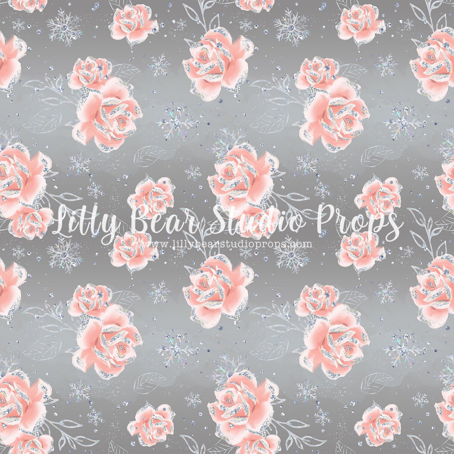 Winter Glitter Flower by Lilly Bear Studio Props sold by Lilly Bear Studio Props, fabric - floral - girls - glitter - g