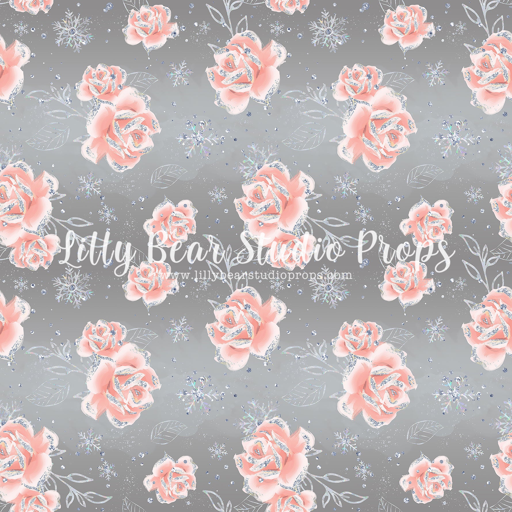 Winter Glitter Flower by Lilly Bear Studio Props sold by Lilly Bear Studio Props, fabric - floral - girls - glitter - g
