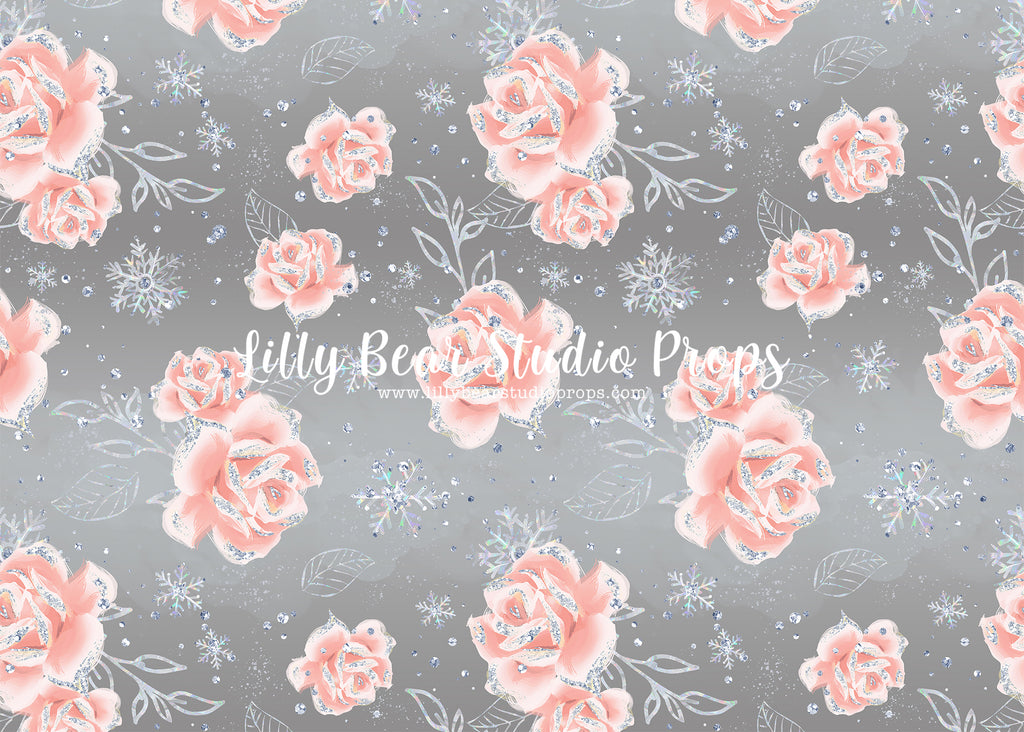 Winter Glitter Flower by Lilly Bear Studio Props sold by Lilly Bear Studio Props, fabric - floral - girls - glitter - g
