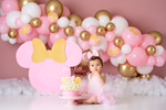 Winter Gold Minnie Balloons - Lilly Bear Studio Props, balloon, balloon garland, bow-tique, bowtique, castle, disney, disney world, disneyland, FABRICS, girl, gold and pink, gold balloons, mickey ears, mickey mouse, minnie, minnie balloons, minnie mouse, minnie mouse balloon garland, minnie mouse bow, minnie's bowtique, ONE, onederland, pink, pink and gold balloons, pink and grey balloons, pink minnie, pink white and gold, princess, winter one derland, winter onederland