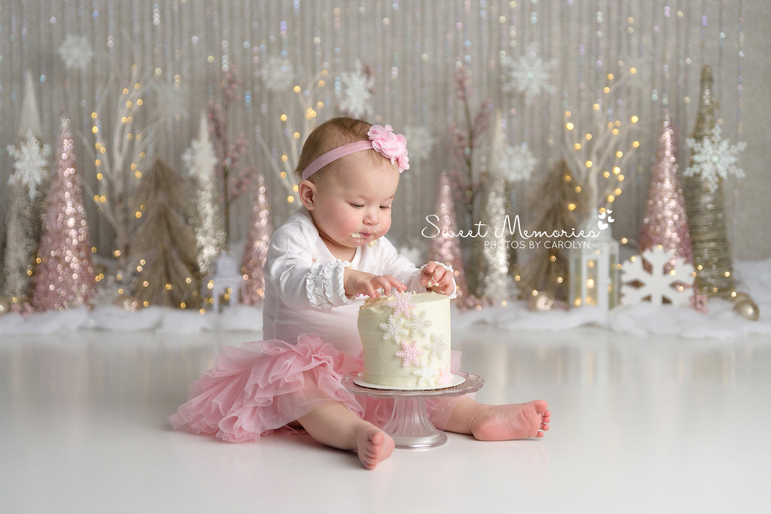 Winter Shimmer by Sweet Memories Photos By Carolyn sold by Lilly Bear Studio Props, birthday - cake smash - christmas