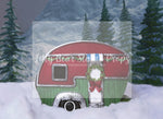 Winter Trailer by Santana Nicole Photography - Lilly Bear Studio Props, camper, christmas eve, christmas forest, christmas lodge, christmas mini, christmas pine tree, christmas pine trees, christmas tree farm, FABRICS, little camper, merry christmas, snow forest, snow pine tree forest, snow pines, tree farm, VW camper, winter camper